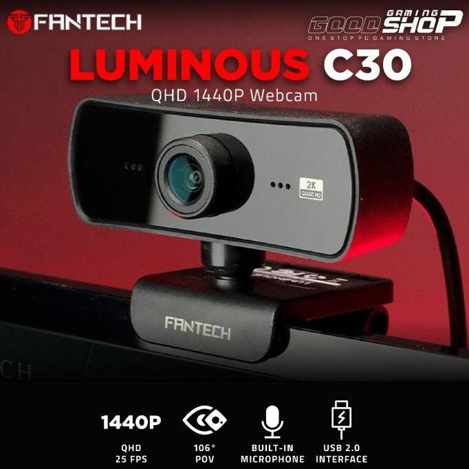 Fantech Webcam 2K 4MP Luminous C30 QHD 1440P - Webcam