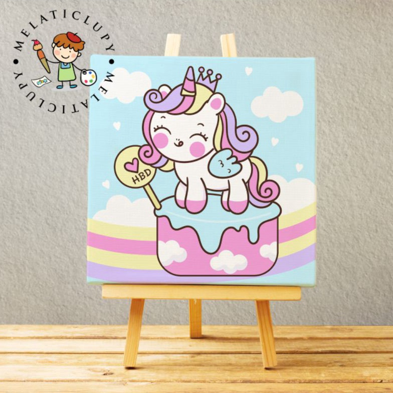 

Terlaku.. PAINT BY NUMBER KANVAS 20X20 UNICORN 01F