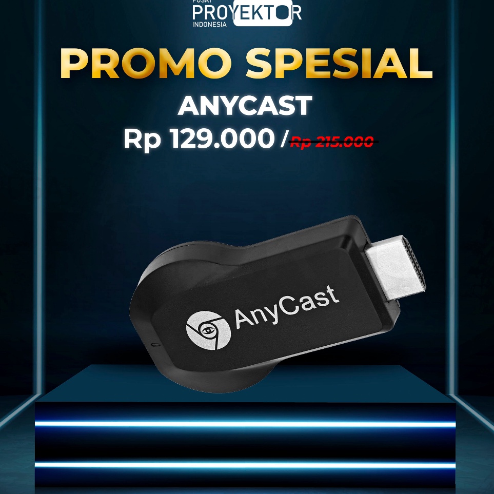 ↑❂❉ Pusat Proyektor Indonesia - HDMI Dongle / Anycast Mediatech / Wifi Display / TV Dongle Ready Sto
