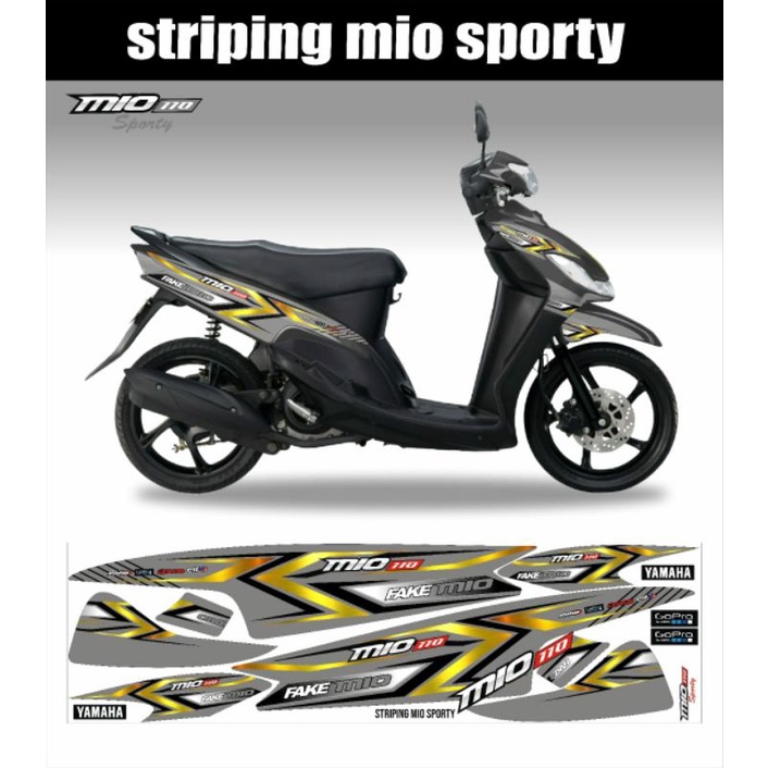 STIKET STRIPING MIO 110 SMILE / SPORTY / 2008 2009 2010 2011 2012 / Stiker Lis Variasi / Sticker Lis