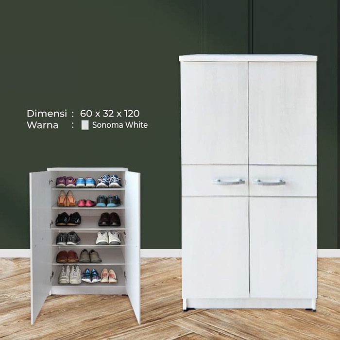 Lemari Sepatu Buffet Sepatu Rak Sepatu Lnr -Sherlyashope