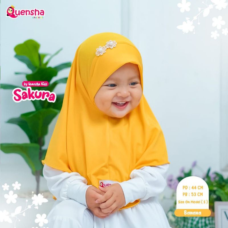 sakura Hijab by Quensha ready stock