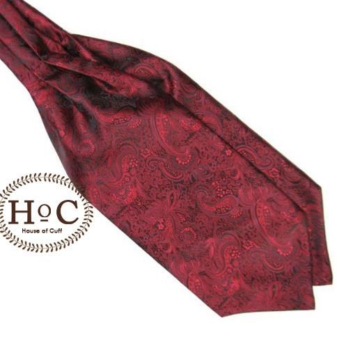 Houseofcuff  Dasi Ascot Tie ASCOT / CRAVAT TIE MAROON