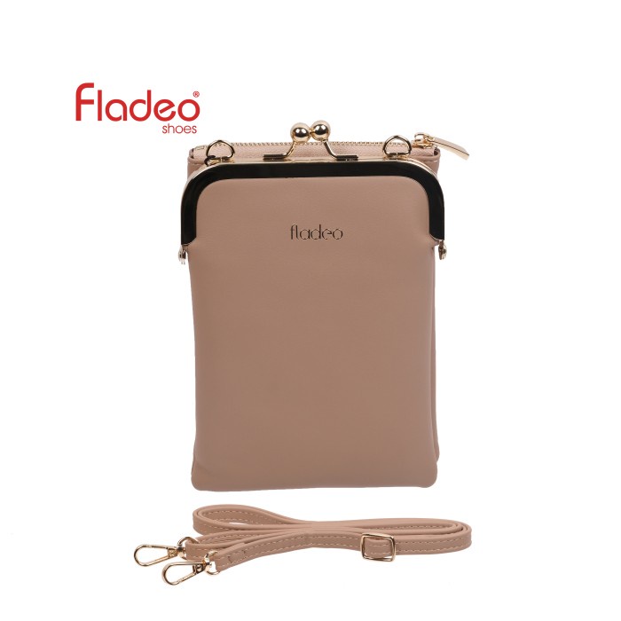HOT SALE FLADEO F22/QD203-DH/TAS DOMPET SLEMPANG MINI WANITA[ SLING BAG ] BEIGE TERLARIS