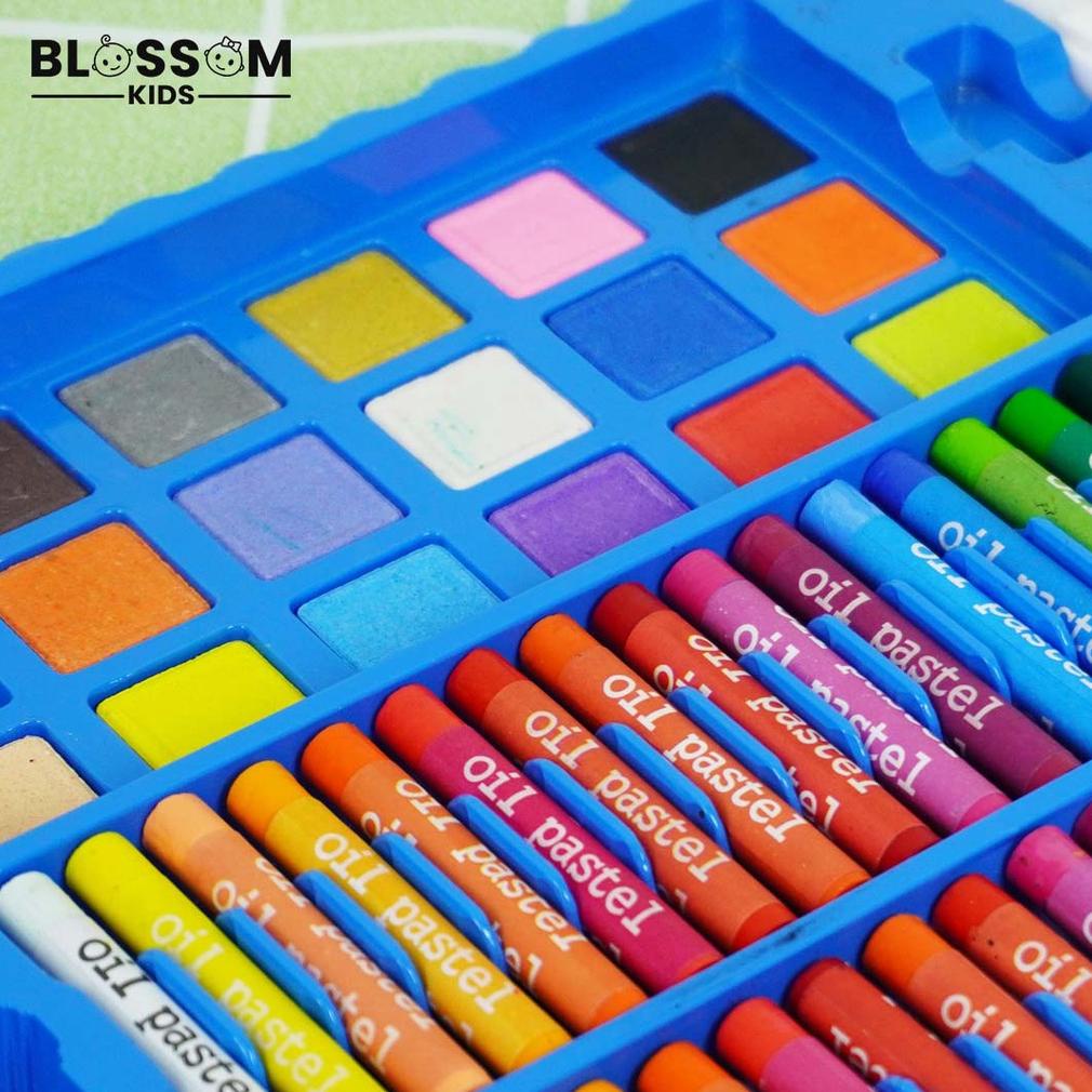 Terbaik Alat Lukis Set 208Pcs Crayon Oil Paste Krayon Mewarnai Pensil Warna Cair Perlengkapan Tulis Sekolah - Blossom Kids Wxs