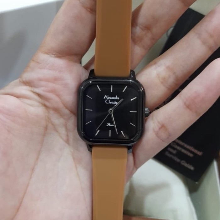 PROMO JAM TANGAN WANITA ALEXANDRE CHRISTIE ORIGINAL AC2964 BLACK BROWN TERLARIS