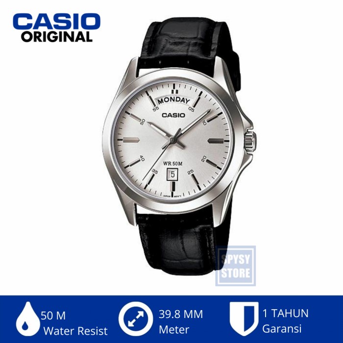 FLASH SALE CASIO ORIGINAL MTP-1370L-7AV MTP1370L MTP-1370 JAM ANALOG DAY DATE TERLARIS