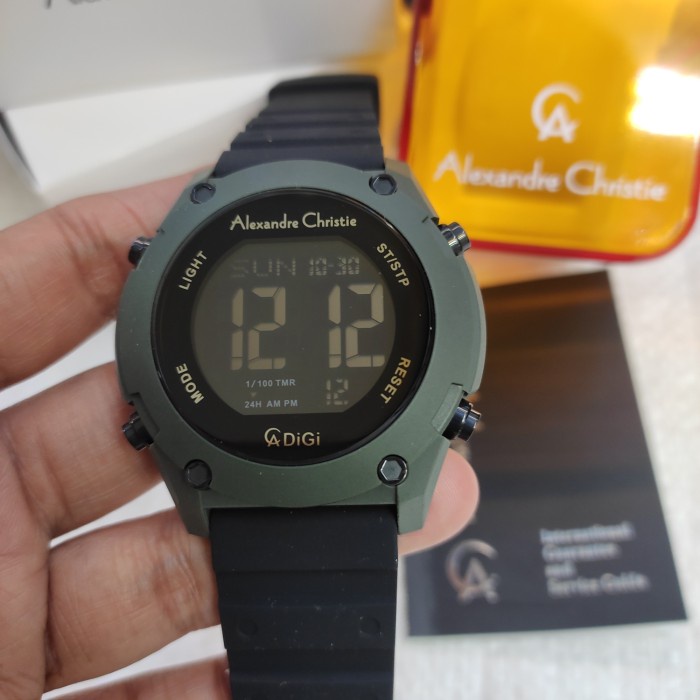 FLASH SALE JAM PRIA ORIGINAL ALEXANDRE CHRISTIE AC 9376 MH RUBBER ALL SOLID STEEL TERLARIS