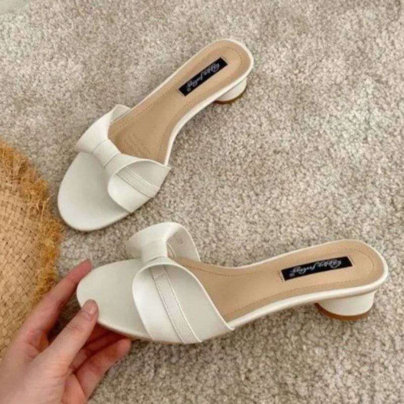 HIGH HEELS HAK TAHU EVELIN - SEPATU WANITA CASUAL KERJA