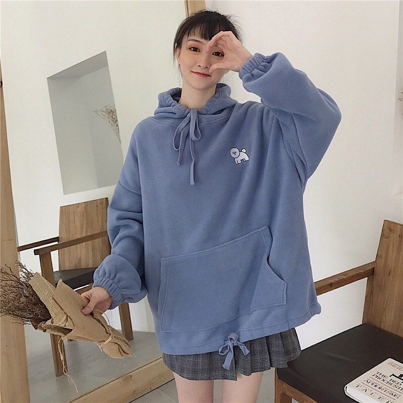 JAKET HODIE LUCU WANITA DOG JAKET OVERSIZE -  PAKAIAN WANITA CASUAL KERJA - PAKAIAN WANITA VIRAL & K