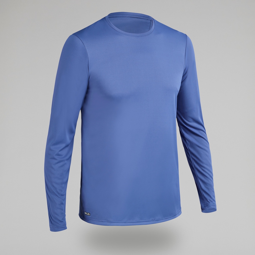 Decathlon OLAIAN T-SHIRT AIR pria anti-UV atasan lengan panjang surf Biru Eco - 8787799