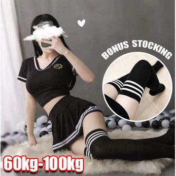 Discount Lingerie kostum seragam sekolah 1 Set Custom lingery /SERAGAM SEKOLAH/KEMEJA PUTIH/SERAGAM