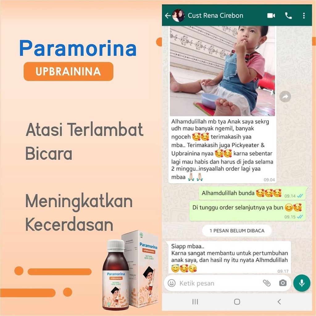 GRATIS ONGKIR COD - Madu Anak Paramorina Upbrainina, Paramorina Terlambat Bicara, Madu Paramorina
