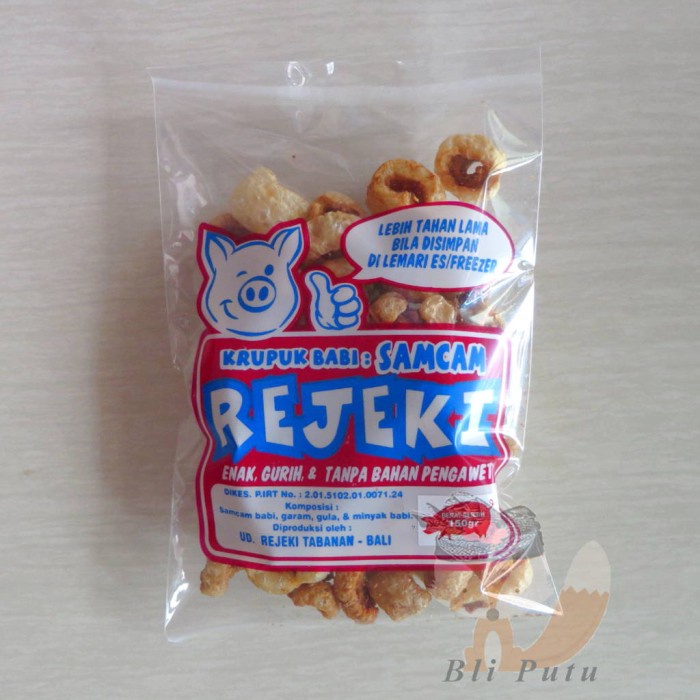 

Rambak Krupuk Babi Bali Cap Rejeki Samcam Samcan - 200gr pen04