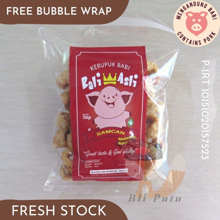 

Rambak Krupuk Babi Bali Asli Samcam Samcan - 130gr pen04