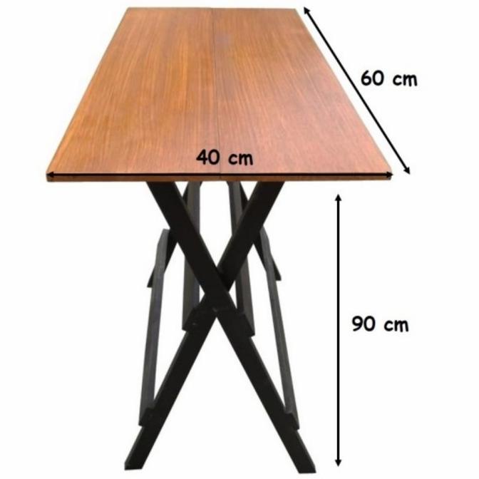 Terlaris Meja Lipat 60x40 Tinggi 90 cm belajar laptop serbaguna murah