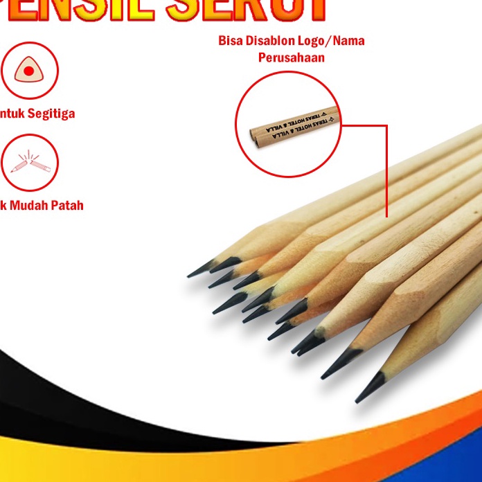 

COD Pensil Hotel murah kayu segitiga Serut buruan