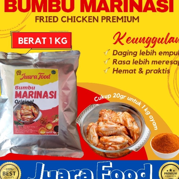 

Discount Today Bumbu Marinasi fried chicken juara food 1 kg premium original gas !!