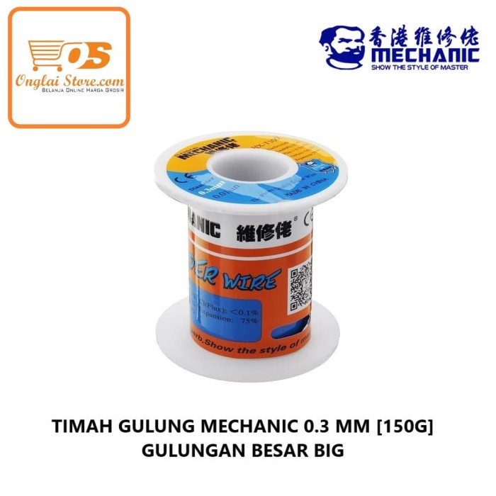 Bestseller Timah Gulung / Timah Solder Mechanic 0.3 Mm [150G] Gulungan Besar Big