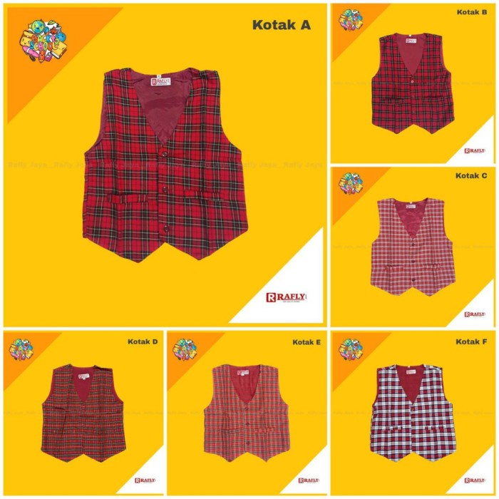 Sale Rompi SD - Rompi Kotak SD - Seragam SD - Seragam Sekolah Rafly Jaya /SERAGAM SEKOLAH/KEMEJA