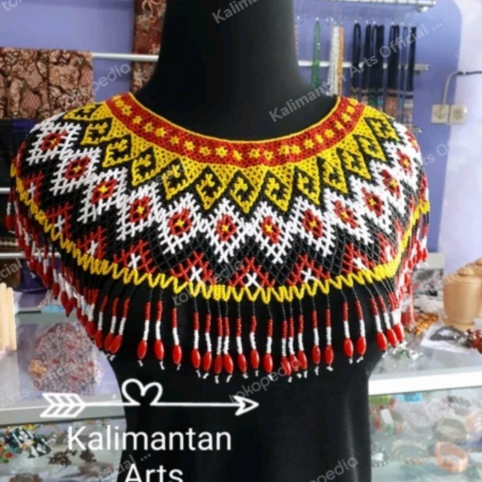 Best Seller Teratai Pundak Dayak / Rompi Bahu Manik Dayak Kalimantan Dewasa