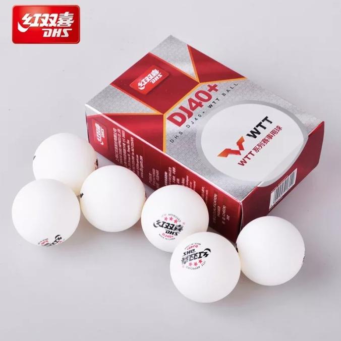 Original Bola DHS WTT DJ40+ Tenis Meja Pingpong Bintang 3 Isi 6 Ori