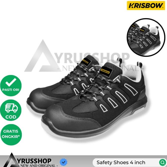 Silahkan Order] Sepatu Pengaman Krisbow Safety Shoes Hydra Pelindung Jari Tdk Slip-On