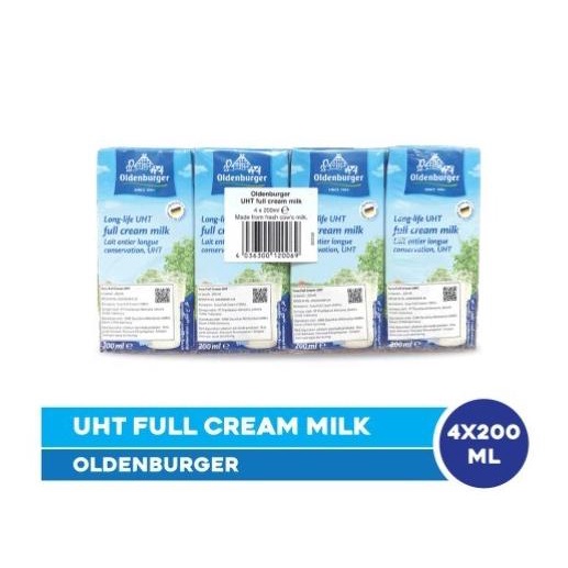 

Susu UHT Fullcream Milk OLDENBURGER 4x200 ML ( import German )