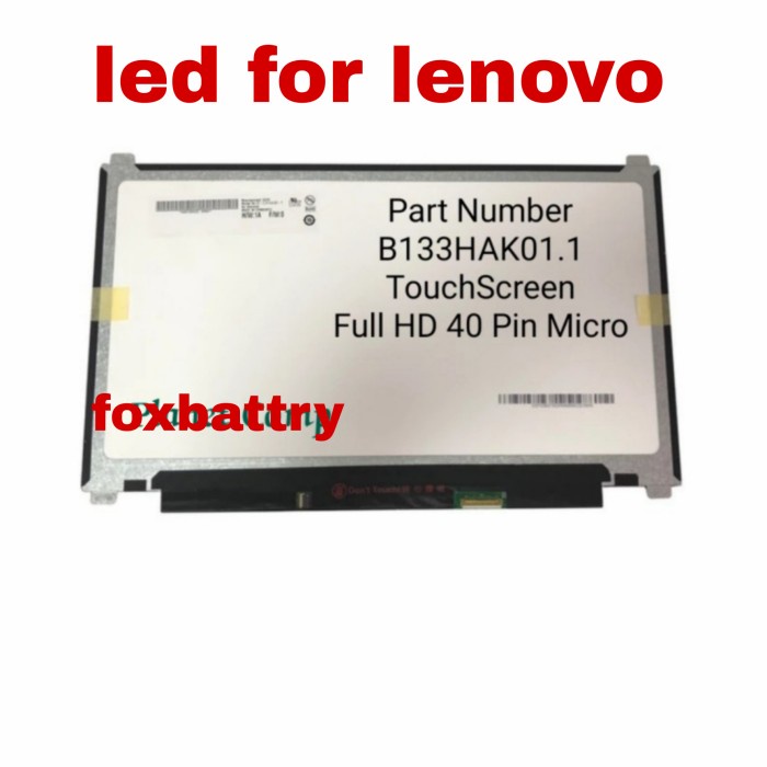 Terlaris Lcdno Led Lcd Lenovo Thinkpad L380 L390 B133Hak01. 1 Fhd Ips Touch