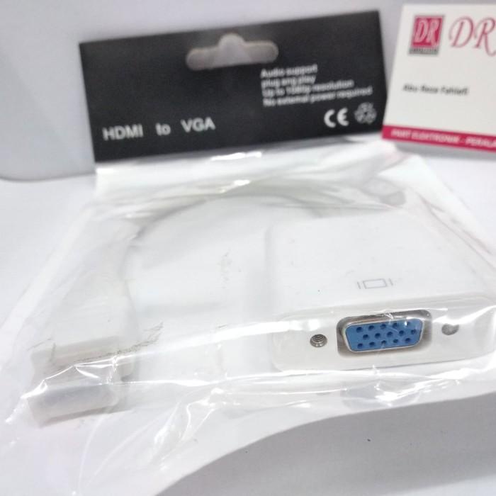 Kabel Sambungan Converter HDMI to ke VGA Up to 1080p resolution