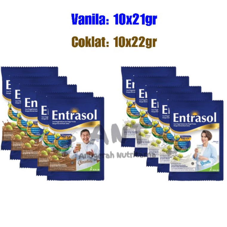 

Harga Termurah.. Entrasol Sachet 10s x 21gr (Kemasan Renceng) Vanila / Coklat 90