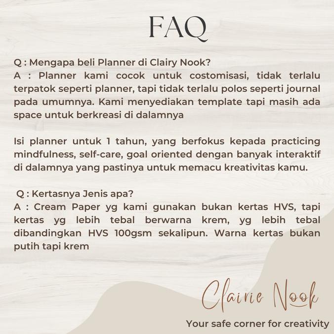 

Clairie Nook Yearly Planner 2023 / Jurnal / Journal / Diary Planner