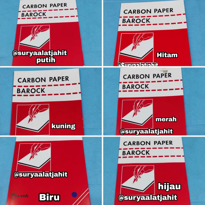 

Dijual Murah.. Karbon Paper jahit Barock @1Pak =rp.22.500/+/-50lembar 63