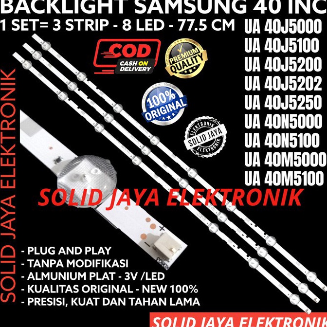Hot Sale.. BACKLIGHT TV SAMSUNG UA 40J5000 40M5000 AK DK BL TV LAMPU LED UA40J5000AK UA40M5000AK 8K 