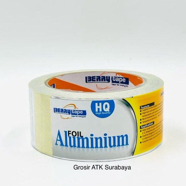 

Terlaris.. Lakban Aluminium Foil Berry Tahan Panas 2" Inch / 48 mm LJV