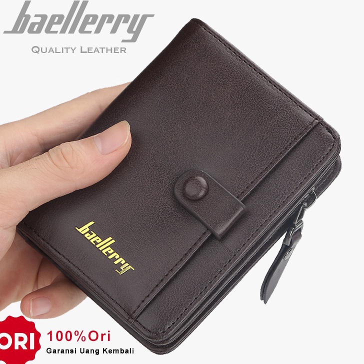 12.12 SALE BAELLERRY D9153 Dompet Pria Wanita Bahan Kulit PU Leather Premium BAEOS murah