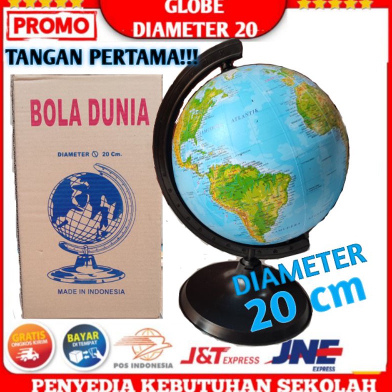 

Dijual murah ( PROMO) GLOBE BOLA DUNIA, Diameter 20 cm , bola dunia, globe, 6NK