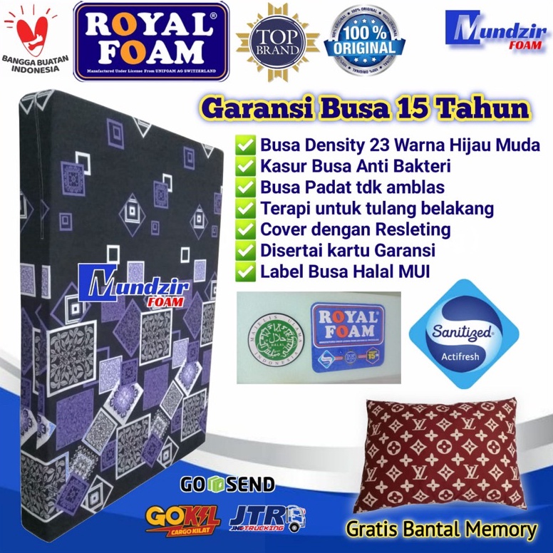 TERMURAH. Kasur Busa Royal Foam Density 23 Garansi 15 tahun Mundzir Foam
