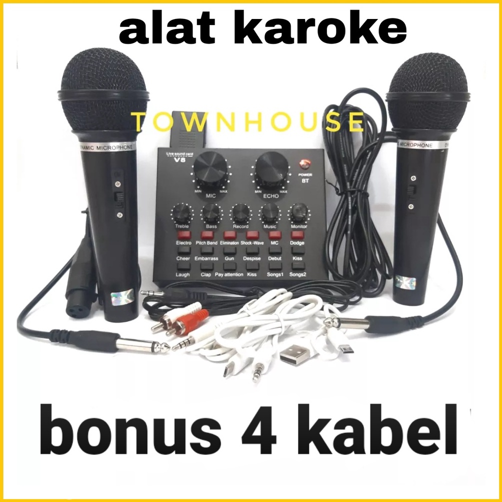 Terbatas karaoke mixer karaoke Soundcard Broadcast Microphone - V8 V8 SoundCard Bluetooth mixerr dan