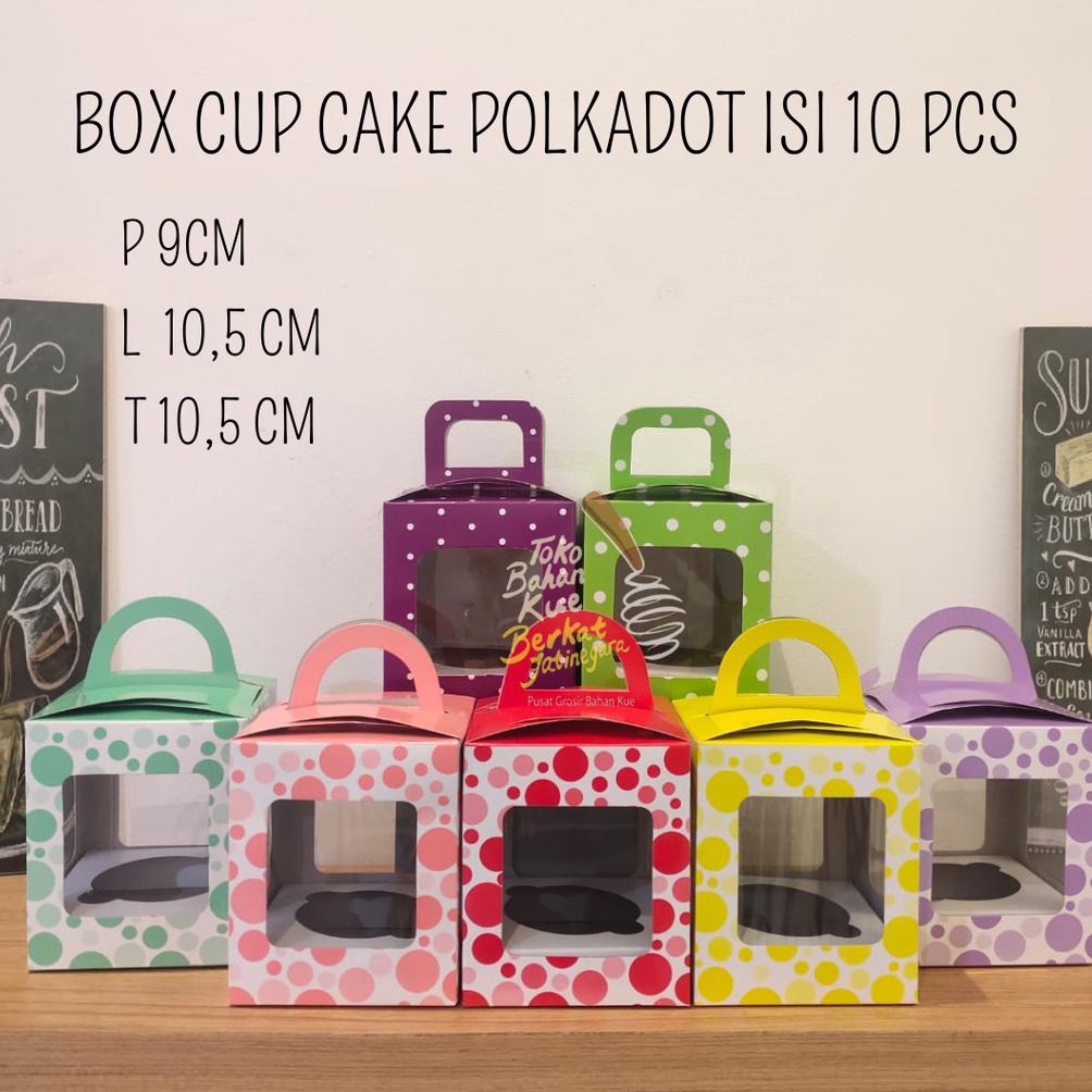 

Paling Dicari.. Box Cup Cake Isi 1 Polkadot isi 10pc / pack RZK