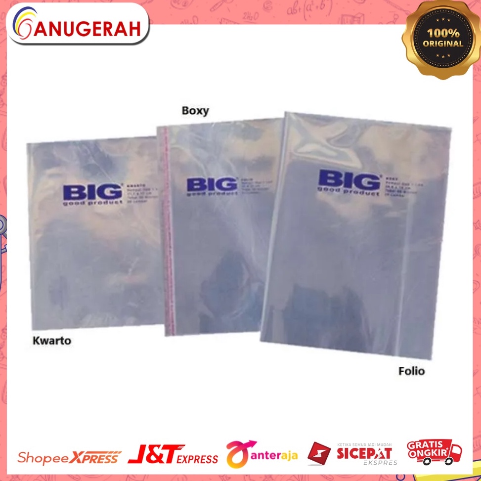 

[KODE PRODUK BYQE73765] BIG SAMPUL PLASTIK OPP QUARTO, BOXY, LKS, FOLIO