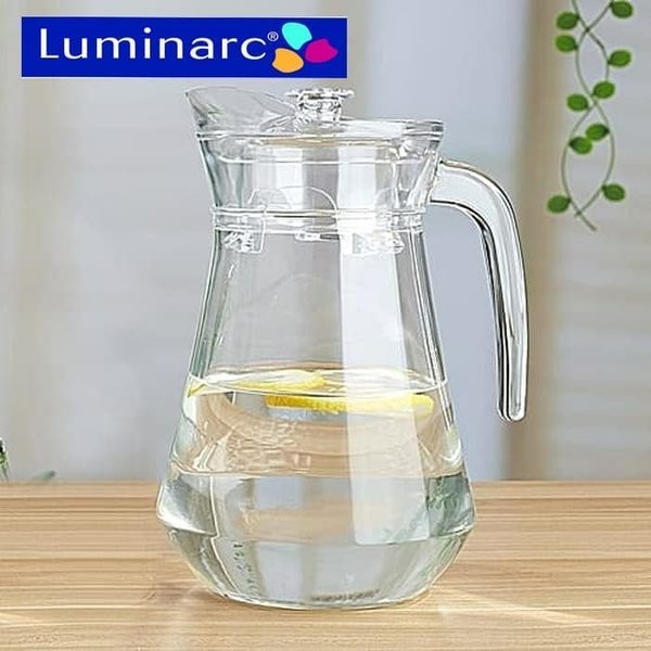 Luminarc Arc Water Jug 1L / Eskan Pitcher Kaca 1000ml Tutup