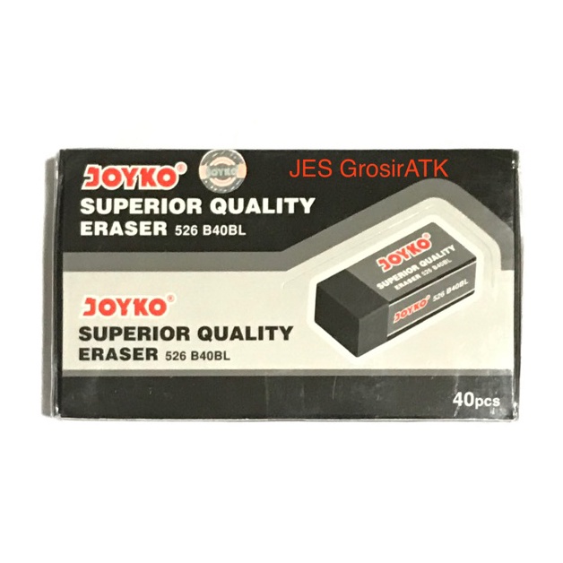 

Stok banyak Eraser / Penghapus Pensil JOYKO B40BL (HITAM) [Pak=40pcs] 81