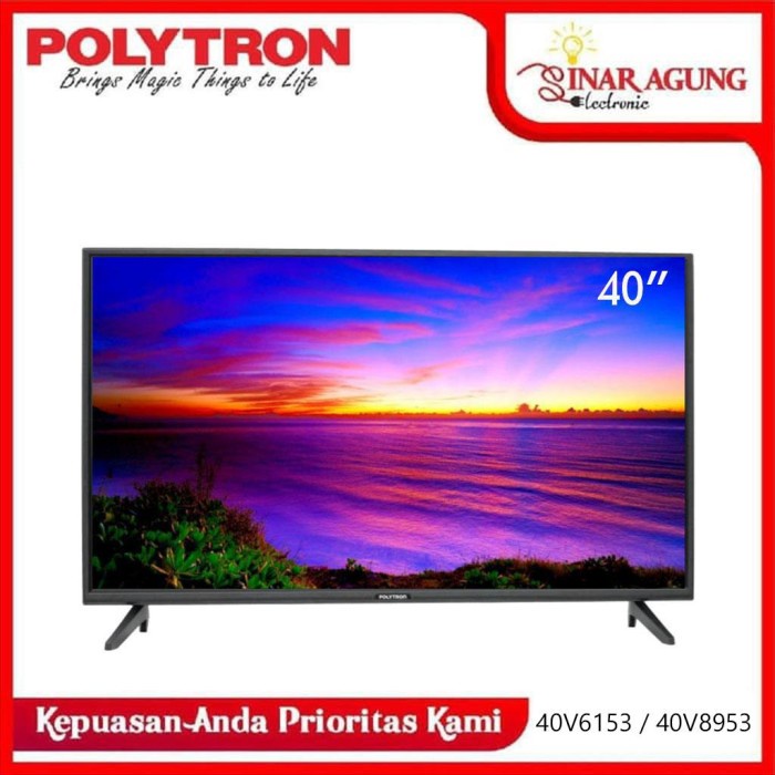 POLYTRON LED TV DIGITAL 40INCH 40V6153 40V-6153 100% ORI