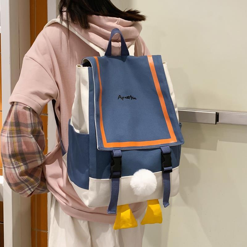 Tas Sekolah Bebek Lucu HarajukuUlzzangRansel Sekolah SMP Perempuan, Ransel Sekolah SMARansel Wanita 