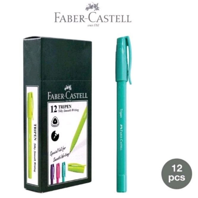 

Produk Premium.. Faber-Castell Ballpoin/Pulpen Tripen Mix barrel box of 12 (12 pcs) P0E