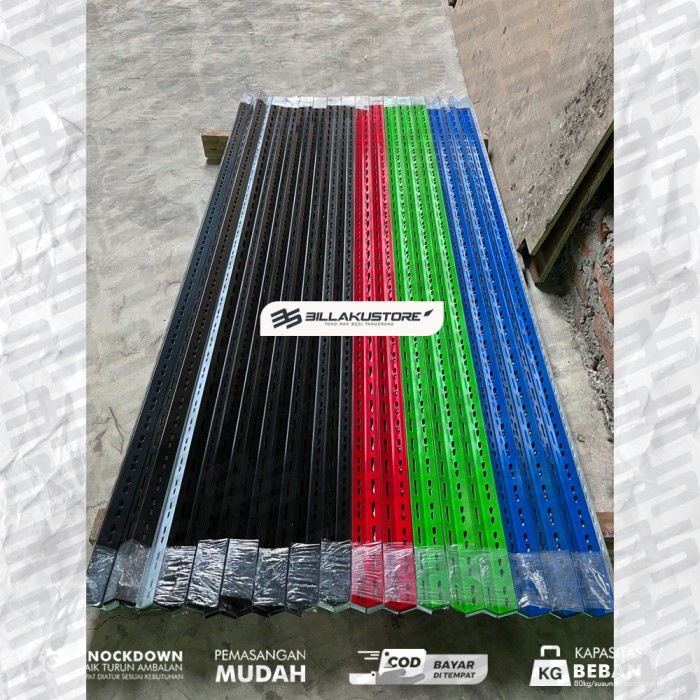 Bestseller Tiang Siku Lubang Rak Besi Panjang