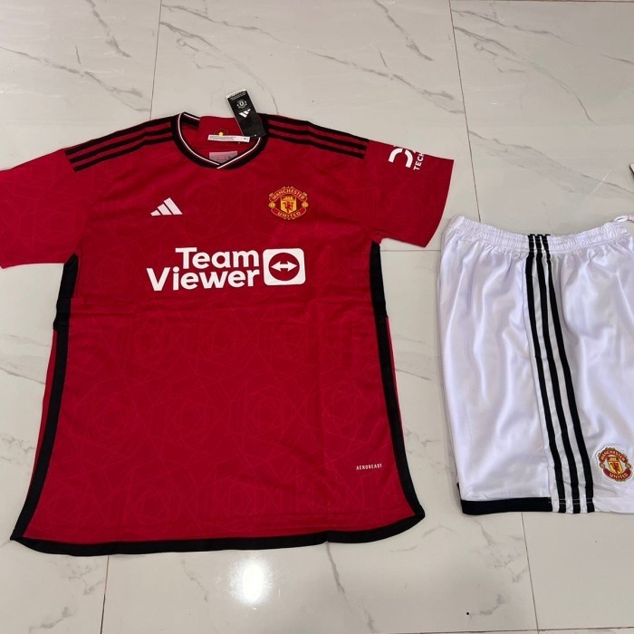 BAJU BOLA JERSEY MU HOME 2023 2024 BAJU DAN CELANA BOLA FULLSET BISA COD