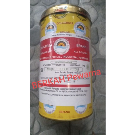 

Pewarna makanan berat 1kg merah stroberi-202083 merek coloursea