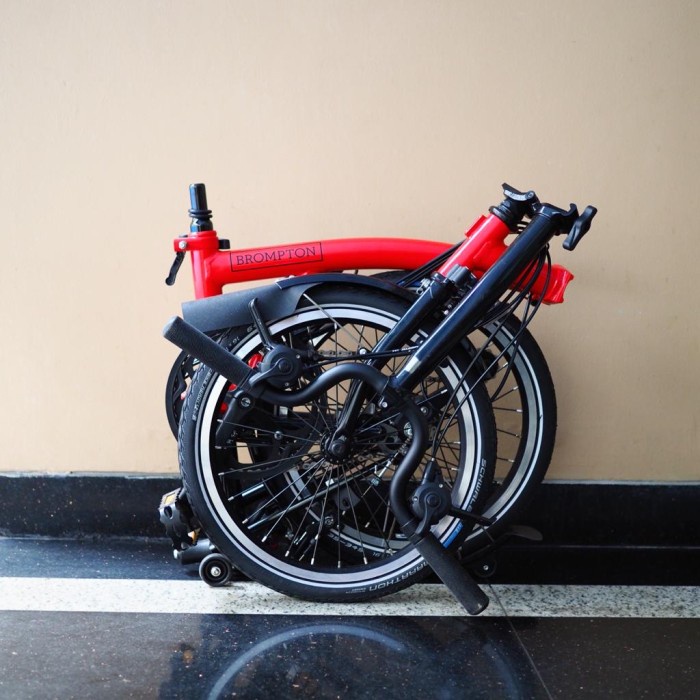 Sepeda Lipat Brompton M6L Black Edition Red / Black Bnib